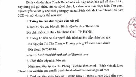 Thư mới báo giá xử lý chất thải nguy hại 2026. BVTO-hình ảnh-0
